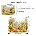 Adesivi da parete autunnali con girasoli e zucche con dettagli sulle dimensioni - MS8569-NH (30*90cm*2 Fogli)