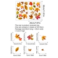 Detailed dimensions of autumn maple leaf and butterfly stickers for window decoration - CT6043-ZY (20*30cm*2 Sheets)