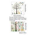 Detail of cartoon animal wall stickers set showing installation layout and package size - Cartoon Forest Animals (MS6319-ZY)