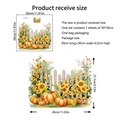 Layout and finished dimensions of autumn sunflower pumpkin fence toilet wall decals - Autumn Sunflower Pumpkin (MS8570-NH) / 30x30cm