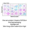 Luminous Christmas snowflake window stickers set showing size 20x30cm in detail - JDX8015-NH(30*20cm*3pcs)