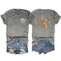 Grijs T-shirt met 'PROTECT AIRWAYS' rugprint en denim shorts plat neergelegd - S / Donkergrijs (Witte print)