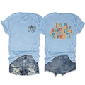 Hellblaues Rundhals-T-Shirt mit 'Protect Airways' Aufdruck und Lungen-Grafik - Hellblau (Schwarzer Druck)