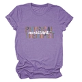 Detail showing high-quality purple fabric and Physical Therapist Assistant print on T-shirt - S / Purple