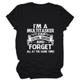 Detail of white humor typography on a black round neck cotton t-shirt with soft texture - Black (White Font)