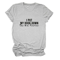 Macro detail of the roll-up sleeve and high-quality gray cotton fabric on a casual T-shirt - S / Light Gray (Black Font)