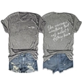 Front and back detail of grey t-shirt and denim shorts with inspirational print - Dark Grey (White Print)