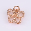 Molletta per capelli minimalista a forma di fiore a cinque petali in lega oro rosa - Oro rosa