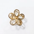 Pinza per capelli a fiore minimalista in lega con design geometrico traforato oro - Oro