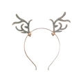 Kerst rendier gewei hoofdband met zilveren lovertjes en roségouden metalen frame - Roségoud