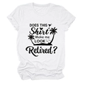 Détail du slogan de retraite avec palmiers et cocktail sur t-shirt en coton blanc - S / Blanc