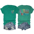 Gros plan du slogan let them misunderstand you imprimé au dos du t-shirt vert - Vert Foncé