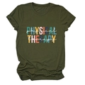 Détails des revers de manches et de l'imprimé sur le t-shirt en coton vert olive - Vert Armée (Lettres Blanches)