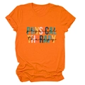 Détail d'un t-shirt orange doux avec impression graphique Physical Therapy stylisée - Orange (Lettres Noires)