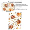 Especificaciones de tamaño y diseño detallado de pegatinas de pavo de Acción de Gracias - CT8031-NH (20x30cm x 4 Hojas)
