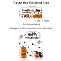 Halloween wall stickers set with pumpkin, ghost, bat and Happy Halloween text decor - Halloween Pumpkin Cat Theme (MS7010) / 30x60cm (1 Sheet)