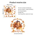 Size chart for Happy Thanksgiving turkey wall sticker showing 30x30cm sheet dimensions - Thanksgiving Turkey Playing Guitar (MS8567-NH) / 30x30cm