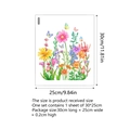 Detailed dimensions of waterproof floral butterfly wall decals for toilet decoration - Floral Butterfly Style (MS6314-ZY) / 25*30cm