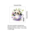Leuchtender Panda in Teetasse Wandtattoo, selbstklebend 12x12cm Kinderzimmer Deko - Panda in der Tasse Stil (YCG6038-ZY)