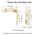 Minimalist sunflower and butterfly wall stickers for home decor with size details - MS7019-KC (30*90cm)