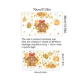 Fall pumpkin cabin window stickers and autumn leaves static wall decals for home decor - Autumn Pumpkin Birdhouse Watercolor Style (30*60cm)(CT6040-ZY)