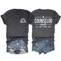 Front and back view of dark gray counselor mode T-shirt with rainbow print graphic - Heathers Black (White Print)