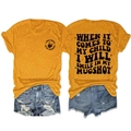 T-shirt in cotone zenzero con stampa posteriore e shorts in denim vintage in piano - S / Giallo Senape