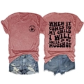 Front and back view of a pink T-shirt with 'My Mugshot' slogan and denim shorts - Rose Gold (Black Graphic)