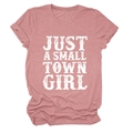Détails des manches retroussées et texte blanc vintage sur t-shirt rose poudré - Or Rose (Texte Blanc)