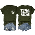 Completo t-shirt da farmacista verde oliva e pantaloncini di jeans strappati su bianco - Verde Militare (Grafica Bianca)
