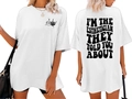 Detail of white cotton esthetician t-shirt with groovy black text on the back - S / White