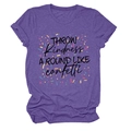 T-shirt violet chiné avec slogan Throw Kindness Around Like Confetti et col rond - S / Violet (Texte Noir)