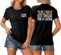 Détails d'un t-shirt noir en coton avec slogan I SPEAK TODDLER imprimé recto et verso - S / Noir