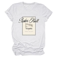 Close-up of vintage Parker Knoll 1993 wine label print on white cotton t-shirt - White