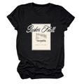 Detailed view of the vintage 1993 Parker Knoll Chardonnay print on a black cotton t-shirt - Black
