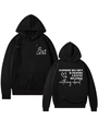 Front and back view of black hoodie featuring Be KIND print and large back graphic - S / Black