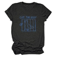 Detail of blue duck graphic and 'GOT TOO SILLY' text on charcoal grey cotton t-shirt - Black Heather Grey