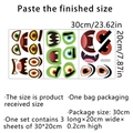 Three-piece set of Halloween pumpkin monster face stickers for DIY spooky holiday decor - Monster Face Expression Style (BM2037-KQ)