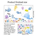 Watercolor whale and ocean life wall decals for kids room bathroom decor set - MS533-YW (30*45cm)