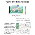 Libro da colorare per bambini con 10 pagine di animali e 3 pennarelli colorati - Libro da Colorare Animali della Foresta (TB3020-YL) / 10 Fogli Con 3 Pennarelli
