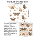 Ink style butterfly and floral wall sticker set for living room home wall decoration - Vintage Ink Butterfly Floral / Three-Piece Set