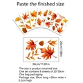 Watercolor autumn leaves and pine cones wall stickers set of 6 for home decor - Watercolor Autumn Leaves Set (6 Sheets)