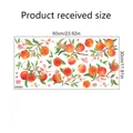 Adesivi murali autoadesivi pesche e fiori di ciliegio 60x30cm per la cucina - Stile Pesca e Fiori di Pesco (MS529-YW)