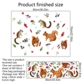 Adesivi murali con scoiattolo e piante del bosco per cameretta dei bambini - Ms525-yw (30*90 Cm)
