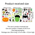 Lot de stickers muraux d'Halloween avec citrouilles et fantômes pour déco DIY - ATW043 (21*29cm*3pcs)