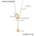 Collana bicolore in acciaio inossidabile con fibbia OT e cursore di regolazione - Bicolore (Oro e Argento)