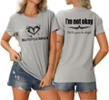 Détail recto-verso du t-shirt gris avec motif Beautifully Broken et texte de motivation - Gris Clair (Graphique Noir)