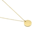 Collier double épaisseur en acier inoxydable avec pendentif circulaire doré sur fond blanc - 13mm / Or