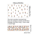 Plan et dimensions des autocollants muraux floraux avec des motifs de fleurs orangées - MS6300-ZY (30*20cm*6 pièces)