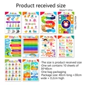 Set di 10 poster educativi per bambini con alfabeto e numeri in formato 30x40cm - Set di 10 Poster Educativi(BM044-YW)